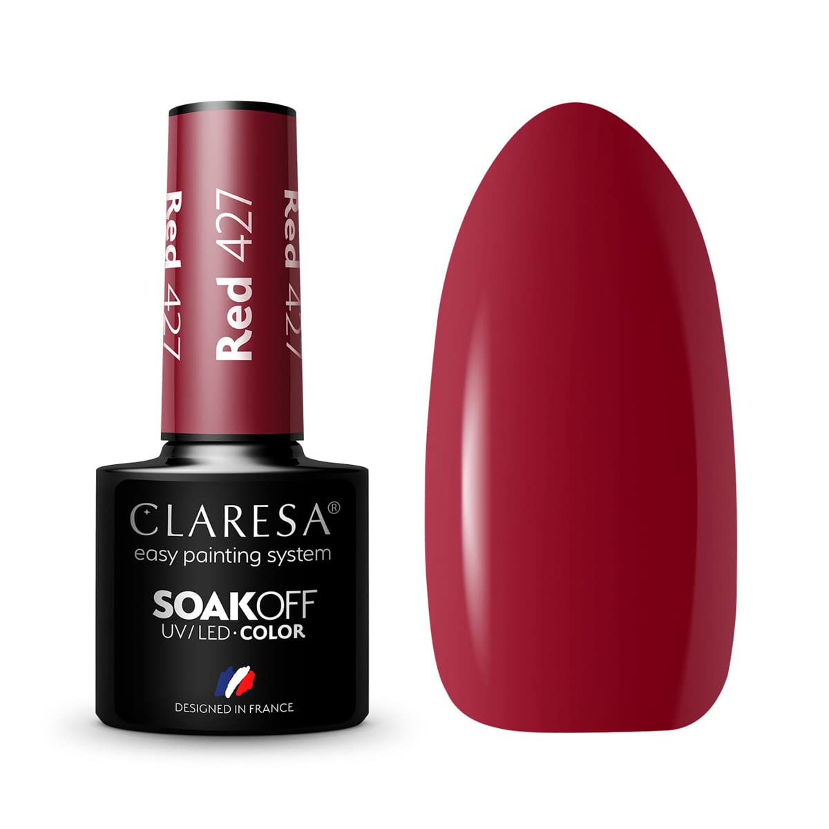 Claresa - 427 Red UV nail polish, 5 ml