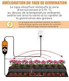 WADEO tapis chauffant 50W de 52 x 25 cm avec thermostat photo 2