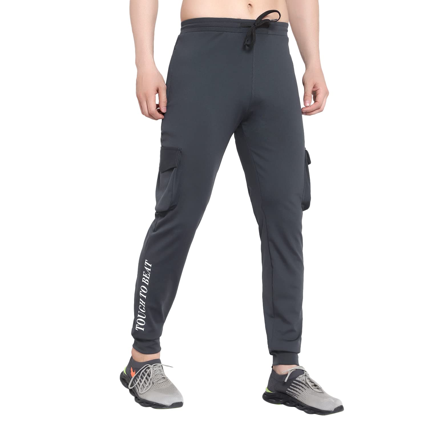 BLUE STAR SHARK Men's Lycra Stretchable Regular Fit Stylish Grip Cargo Joggers Track Pant Lower Pyjama