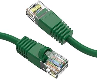 Cable Central LLC (5 Pack Cat5e Green Copper Ethernet Patch Cable, Snagless/Molded Boot, POE Compliant, 4 Feet