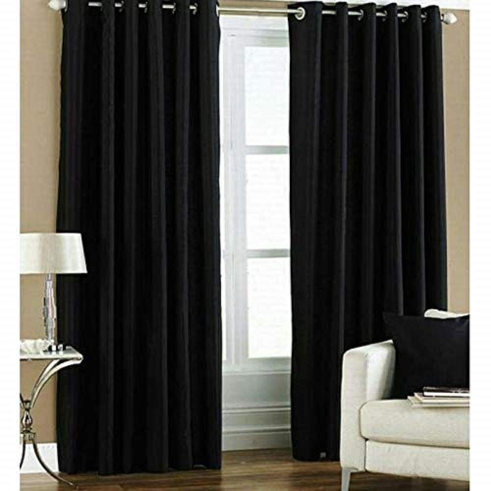 FARRELL Home Decor polyresin Solid Plian Curtain for Window (5 feet),(Black)-image-13