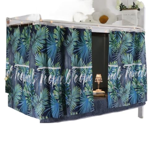 BHYGNVFIP(小さな店)寝室カーテン、二段ベッドカーテン、間仕切りカーテン、プライバシーカーテン、学生寮、遮光カーテン、おしゃれ、様々な柄、虫よけカーテン、二段ベッド用、厚手、防塵防風、取り付け簡単、寮の寝室の部屋の装飾、1.2m、3枚 (1.2m,