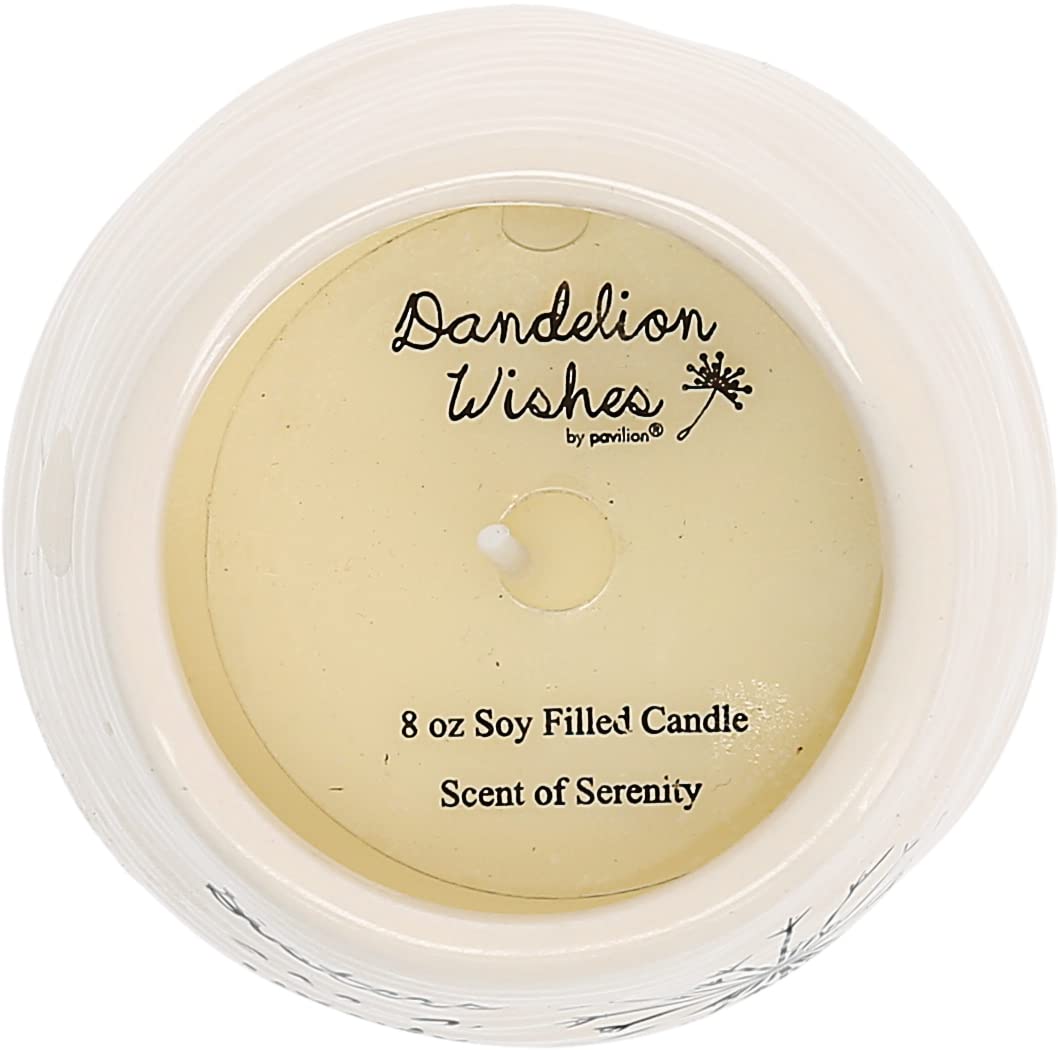 Pavilion Gift company 77113 Uni Dandelion Wishes – Sisters Are a Wish Come True Gelb Keramik Soja Serenity Duftkerze,