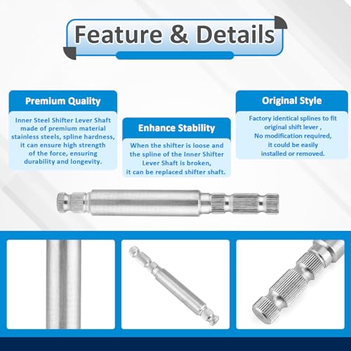 Image of Wsays Shaft Bushing Remover and Installer Tool and Inner Steel Shifter Lever Shaft Compatible with Harley Touring Street Electra Road Glide Road King 1985-2016