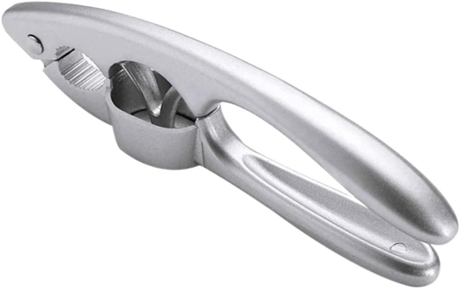 WOMGKDA Handheld Garlic Press Crusher, Ginger Squeezer Masher, Kitchen Mincer Tool No Mess Stainless Steel for Garlic and Ginger, Silver, 17.5 * 4.5cm