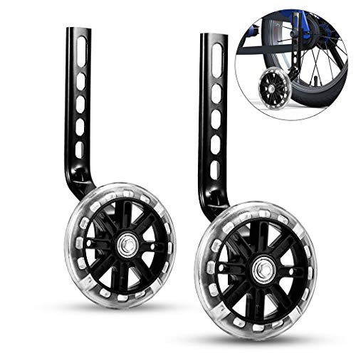 JUSTDOLIFE Ruedines Bicicleta, 1 par de Ruedas de Entrenamiento universales para Bicicleta, Bicicleta Infantil ruedines, Ruedas De Entrenamiento de Bicicleta(Incluye Accesorios de instalación)
