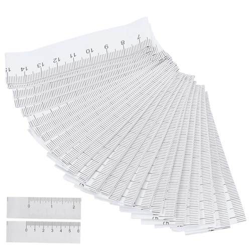 LIFKOME 100Pcs Disposable Double Sided Paper Tape Measure for Head Measuring Durable Ruler for Medical Wound Use for Hospitals and Measurement
