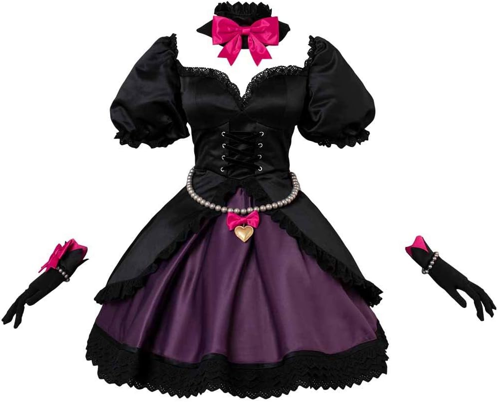 Cosmovie Womens OW Cosplay Dress Dva Black Cat Skin Halloween Costumes