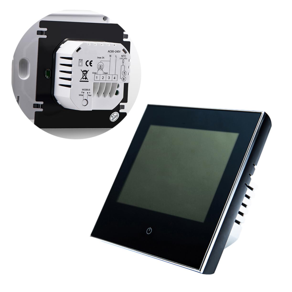 Termostato Digitale Programmabile per Caldaia Gas Design Elegante con Schermo LCD Retroilluminato Settimanale e Programmazioni Facile Uso con Touch e Massimo Comfort