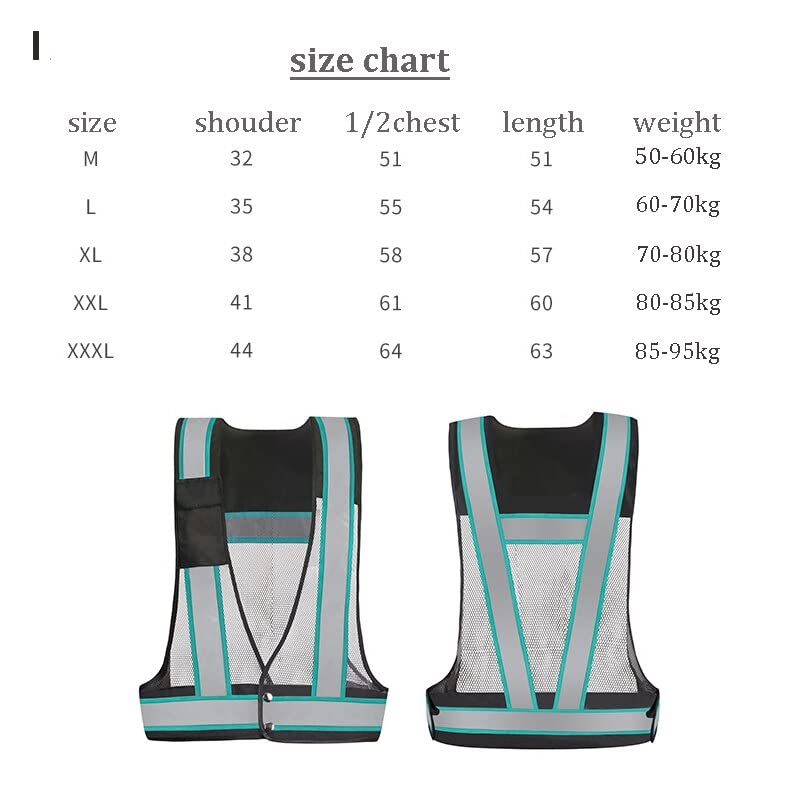 AAPIE Gilet di Sicurezza per Moto da Uomo Gilet da Corsa Gilet ad Alta visibilità Abbigliamento da Corsa Riflettente per Guidatore con Tasca sul Petto