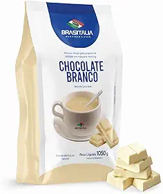 Brasitália Chocolate Branco em Pó 1,05kg – Mistura Cremosa para Bebida Quente ou Fria | Preparo Rápido com Leite ou Água | Ideal para Cafeterias, Máquinas Vending, Escritórios e Uso Doméstico