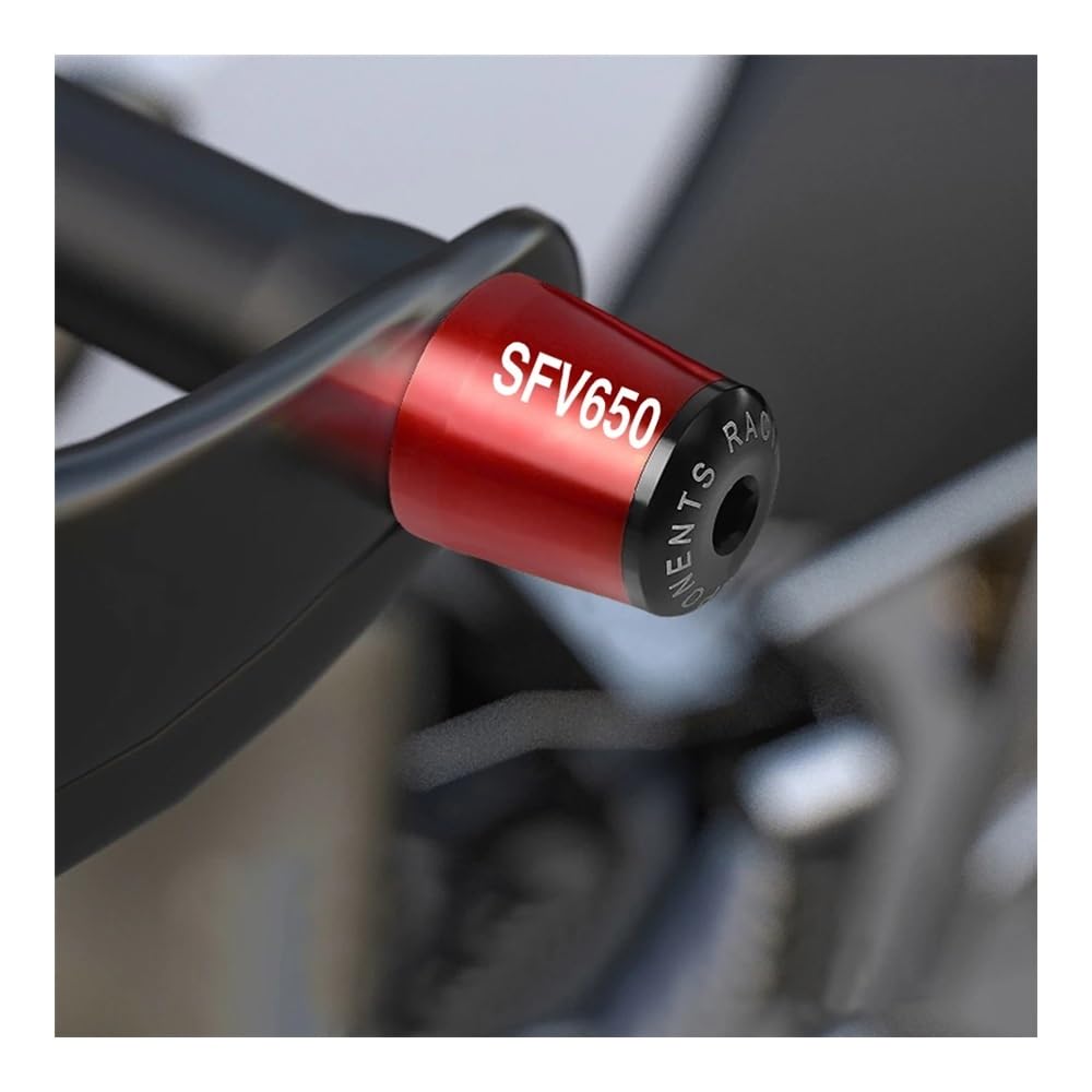 Moto Tappo Manubrio per Suzu&Ki per Gladius 650 per SFV650 per Gladius 2009-2015 2010-2013 2011 Moto 7/8 "22MM Manubrio Manopole A Molla Maniglia Bar End cap(Nero Blu)