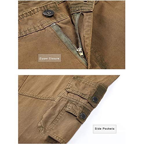 ebossy Mens Casual Multi-Pocket Cargo Pants Outdoor Military Tactical Twill Jogger Trousers4
