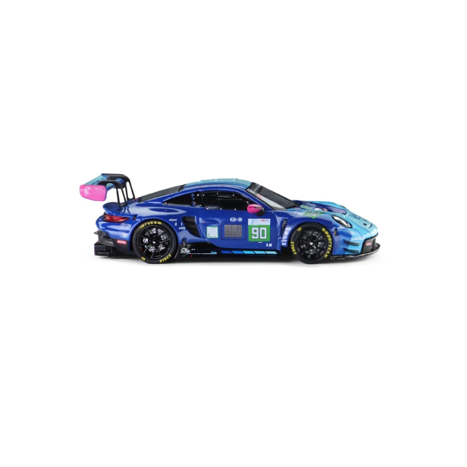 HTLNUZD 1/64 911 GT3 R24H #90 Modèle de voiture de course en alliage moulé
