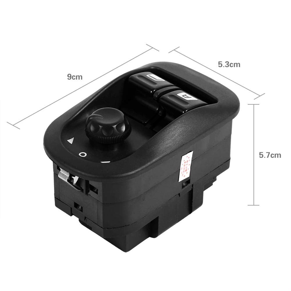 Interrupteur Lève-Vitre Électrique + Rétroviseur Pour Peugeot 206 – Bouton Maître Commande Vitres & Miroirs Latéraux