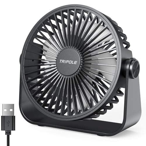 TriPole USB-Schreibtischventilator, 3 Geschwindigkeiten,...