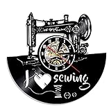 ZJFHEYUO Orologio da Parete in Vinile, Set di Attrezzature per insegne per Sala da Cucito, Software, Idee per Ornamenti, Citazioni, Design, Decorazioni in Vinile, ditale Artistic