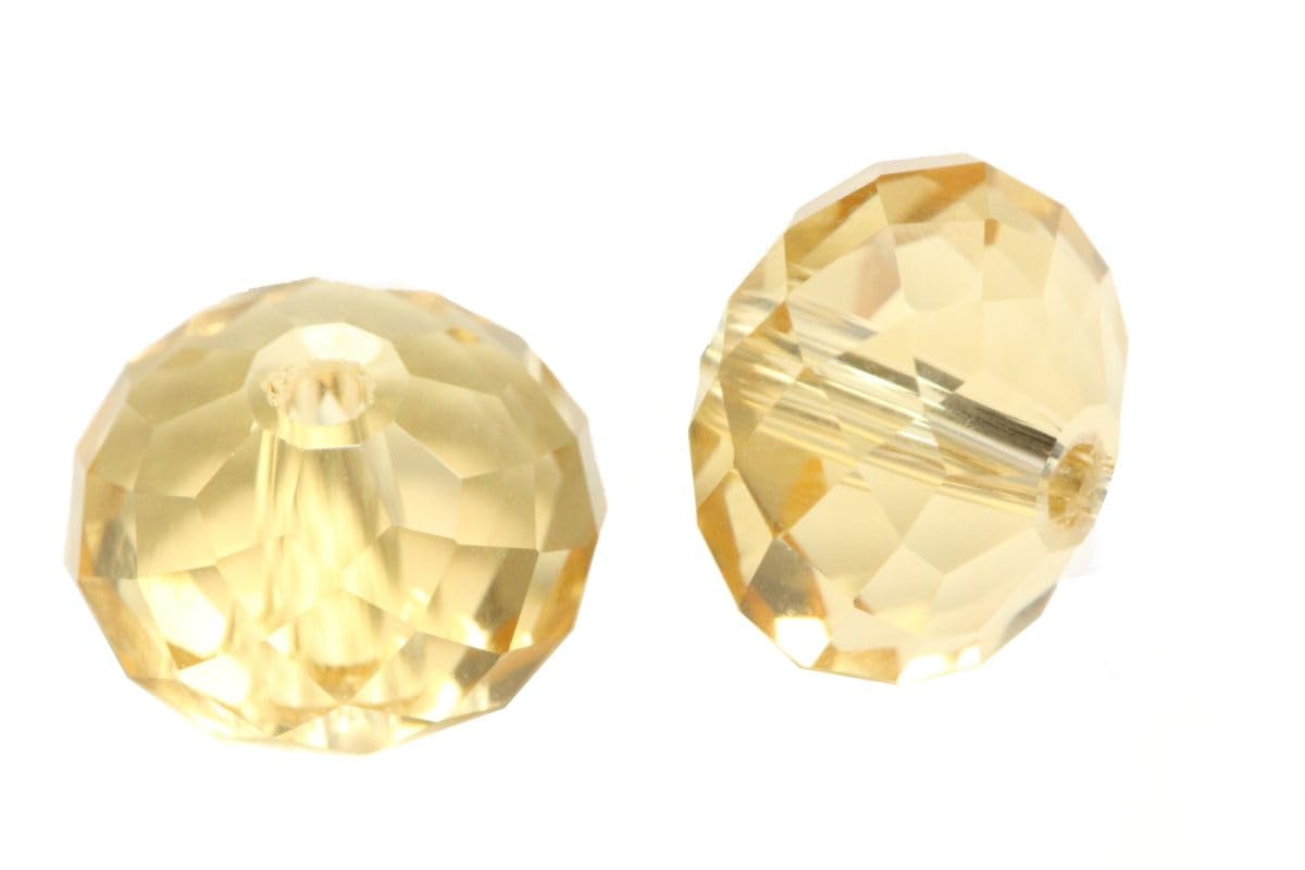50 szt. 10 mm Adabele austriackie okrągłe kryształowe koraliki złote szampańskie rondelle dystansowe kompatybilne z 5040 kryształami Swarovskiego Preciosa SS1R-1028
