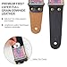 Nefelibata Guitar Strap, Vintage Cotton Guitar Straps with Head Cowhide Leather Ends for Bass, Electric & Acoustic Guitars, Free Strap Button, 1 Pair Strap Locks and 4 Guitar Picks