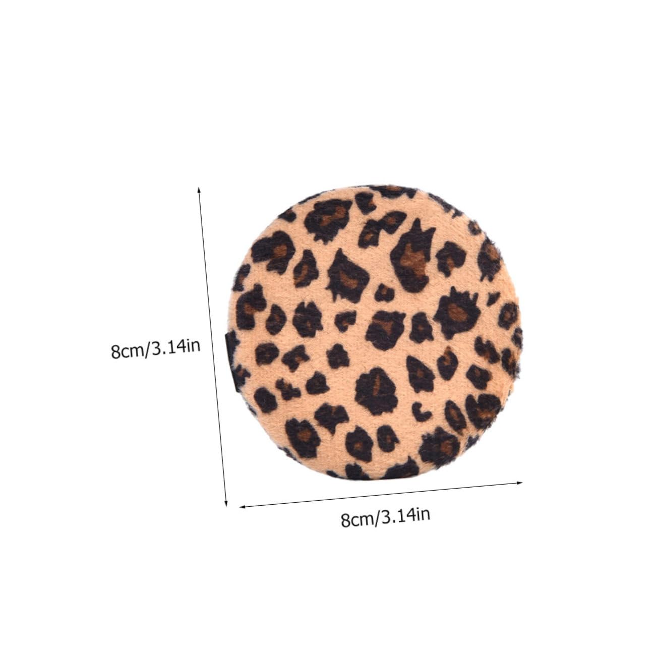 Gogogmee Makeup Powder 3pcs Leopard Print Supple Lightweight Cosmetics Puff Tool Skin-friendly for Women Random Color