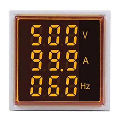 Miniatura 8 de con pantalla de tres dígitos Corriente CA, voltaje, indicador de frecuencia, 0.866 in cabeza cuadrada LED multifunción Instrumento de medición
