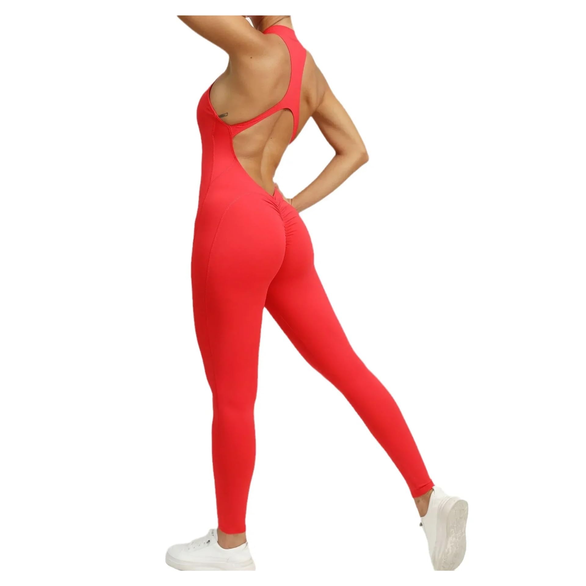 Mono de yoga sin espalda Monos De Yoga Sin Costuras Una Pieza Con Cremallera, Deportivos, Fitness, Espalda Hueca, For Realzar La Cadera, Correr Y Entrenar, For Mujer Para Entrenamiento