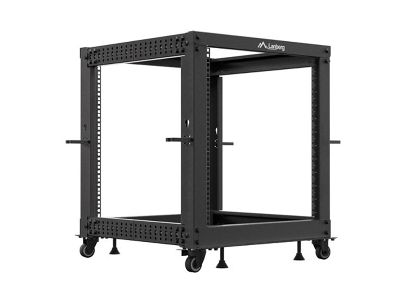 Lanberg offenes Rack 19" 12U 600x600-1100 verstellbar schwarz