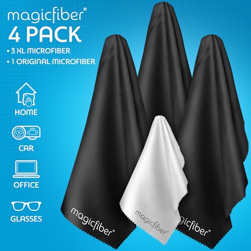 MagicFiber Extra Large Microfiber Cleaning Cloth - Premium Cloth for TV Screens, Windows, Mirrors, Glasses, Lenses, VR, Computers, Monitors, & More by MagicFiber - Used condition - Image 6