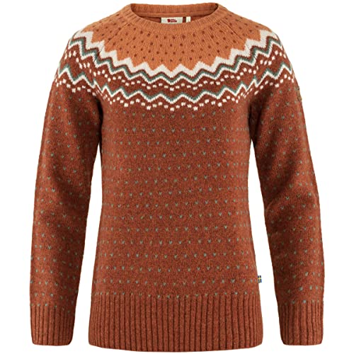 Fjällräven Damen Övik Knit Sweatshirt, Autumn Leaf/Desert Brown, L
