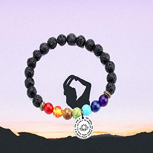 7 Chakra Ho'oponopono Prayer Bracelet I'm Sorry Please Forgive Me Thank You I Love You Yoga Gift 7