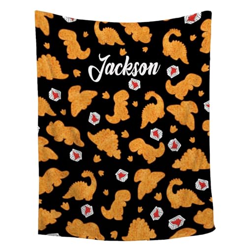 Custom Chicken Nugget Throw Blanket, Personalized Swaddle Blanket for Kids, 50