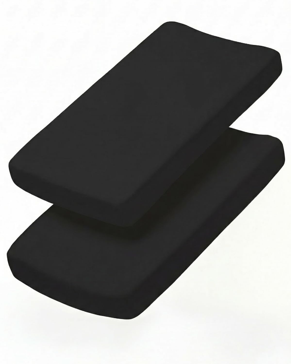 Changing Pad Cover - Pack of 2 Diaper Change Sheets - 32x16in, Black Duo