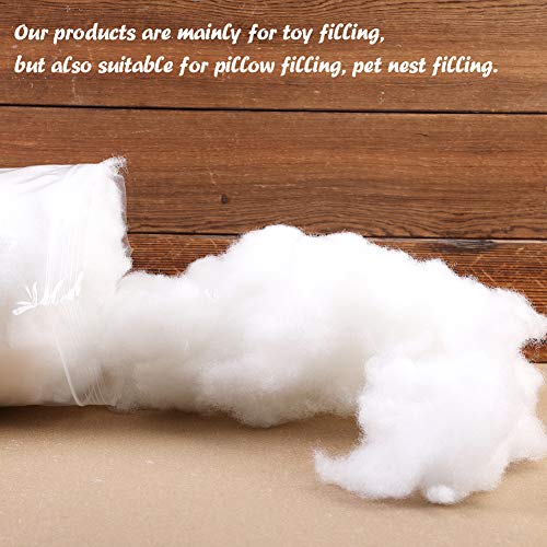 Image of LOKUNN 7.05oz /200g Polyester Fiber Fill, (2.12oz~3.97lb) Stuffing Pillow Filling Stuffing Cushion Filling, Batting High Resilience Fill Fiber for Stuffed Animals /DIY Crafts (White)