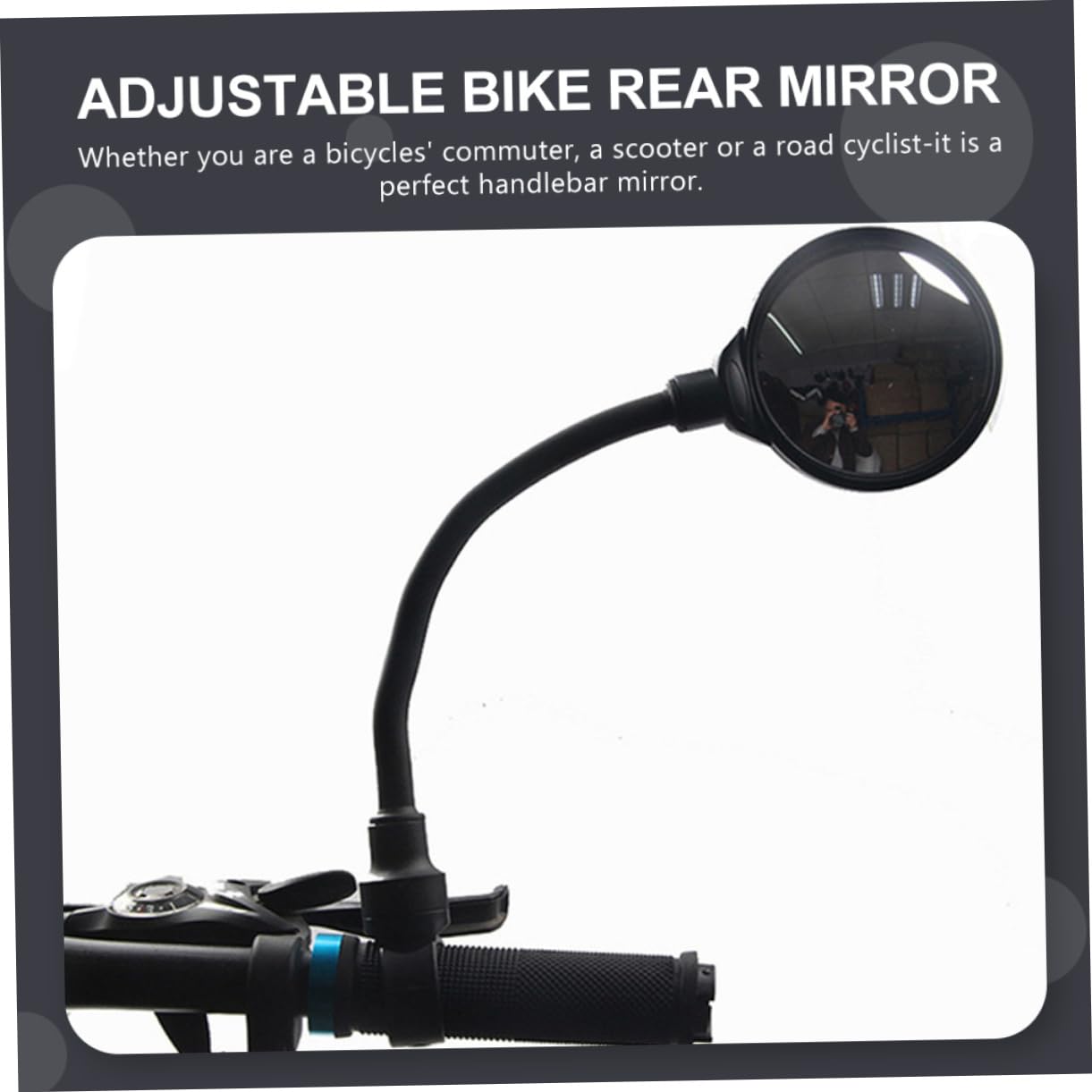 Luxshiny 2 Specchietti Retrovisori per Bici Manubrio Regolabile Design Convesso per Visione per e