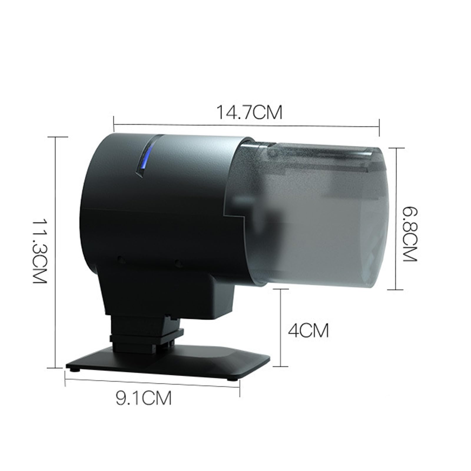 Mangiatoia Automatica per Pesci, WiFi Smart Timing Dispenser di Cibo per Pesci Alimentatore con Timer Regolabile Alimentatore con Timer per Le Vacanze con Cavo di Ricarica USB per Acquario