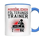Physiotherapeuten Tasse | persönlicher Folterungs Trainer | Physiotherapie Geschenk Physiotherapie Tasse Massagist Kaffeebecher lustig