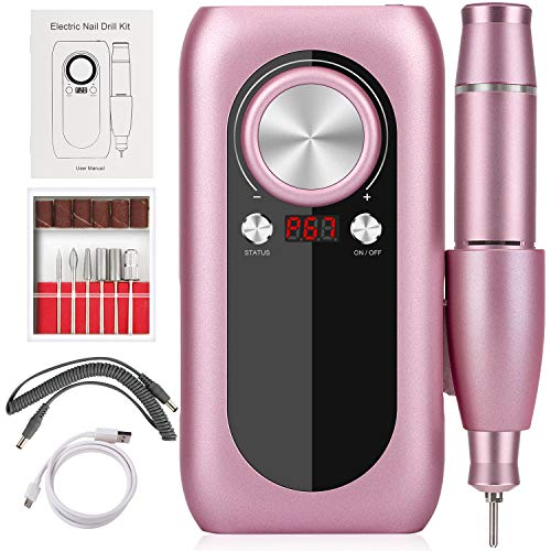 Electric Manicure Set-Portable Electric Nail File 30000RPM Professional Nails Drill machine Kit for Acrylic Nails Gel Nails