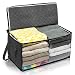 Addie Rose Home Storage Bag for Clothes. Lightweight Foldable Flexible. Large Clear Windows, Reinforced Carry Handles and Zippers. Blankets, Clothing. Closet, Bedroom, Under-Bed, Dorm Room Storage