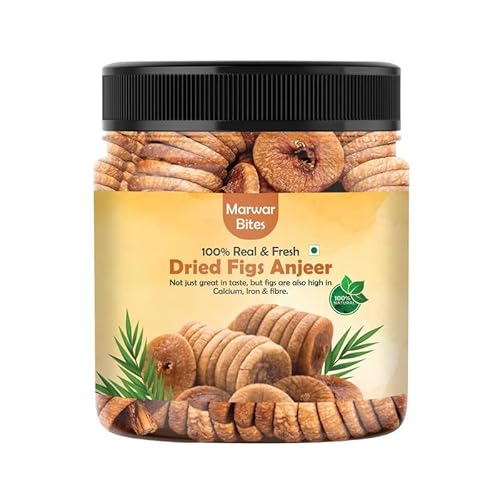 MarwarBites Premium Afghani Anjeer 1KG | Soft Juicy Dried Figs Dry Fruit | No Added Sugar | Rich Source Of Fiber | Low in Fat | Healthy Snack Jar Pack