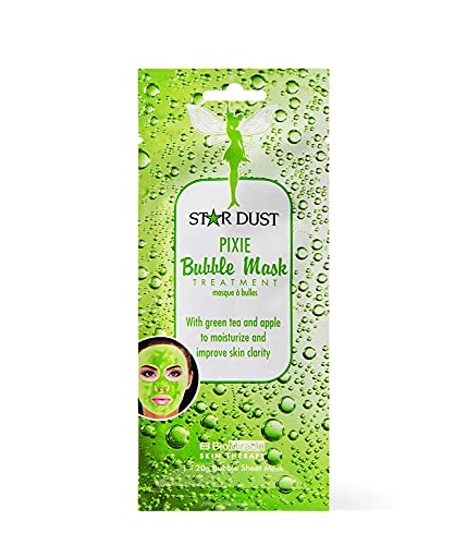 BioMiracle StarDust Pixie Bubble Mask, Clarifying Foaming Face Mask with Green Tea and Apple, Carbonated Bubble Cupro Sheet Mask for Clear, Even Skin