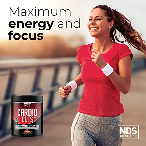 Cardio Cuts NDS Nutrition 4.0 Pre Workout Supplement - Advanced Weight Loss and Pre Cardio Formula with L-Carnitine, CLA, MCTs, L-Glutamine, and Safflower Oil - Strawberry Watermelon (40 Servings) - Image 4