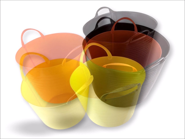 Assortiment 3 Seaux Souples Pliables Kibros - 14L, 25L, 36L - Bassines Plastiques Flexibles Ultra Résistantes