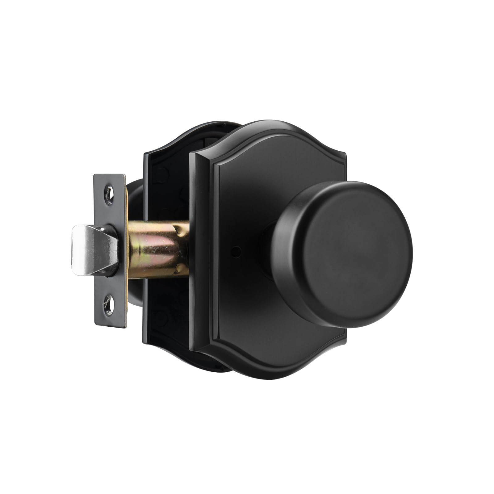 Black Privacy Door Knob with Push Lock - FREE SHIPPING -18