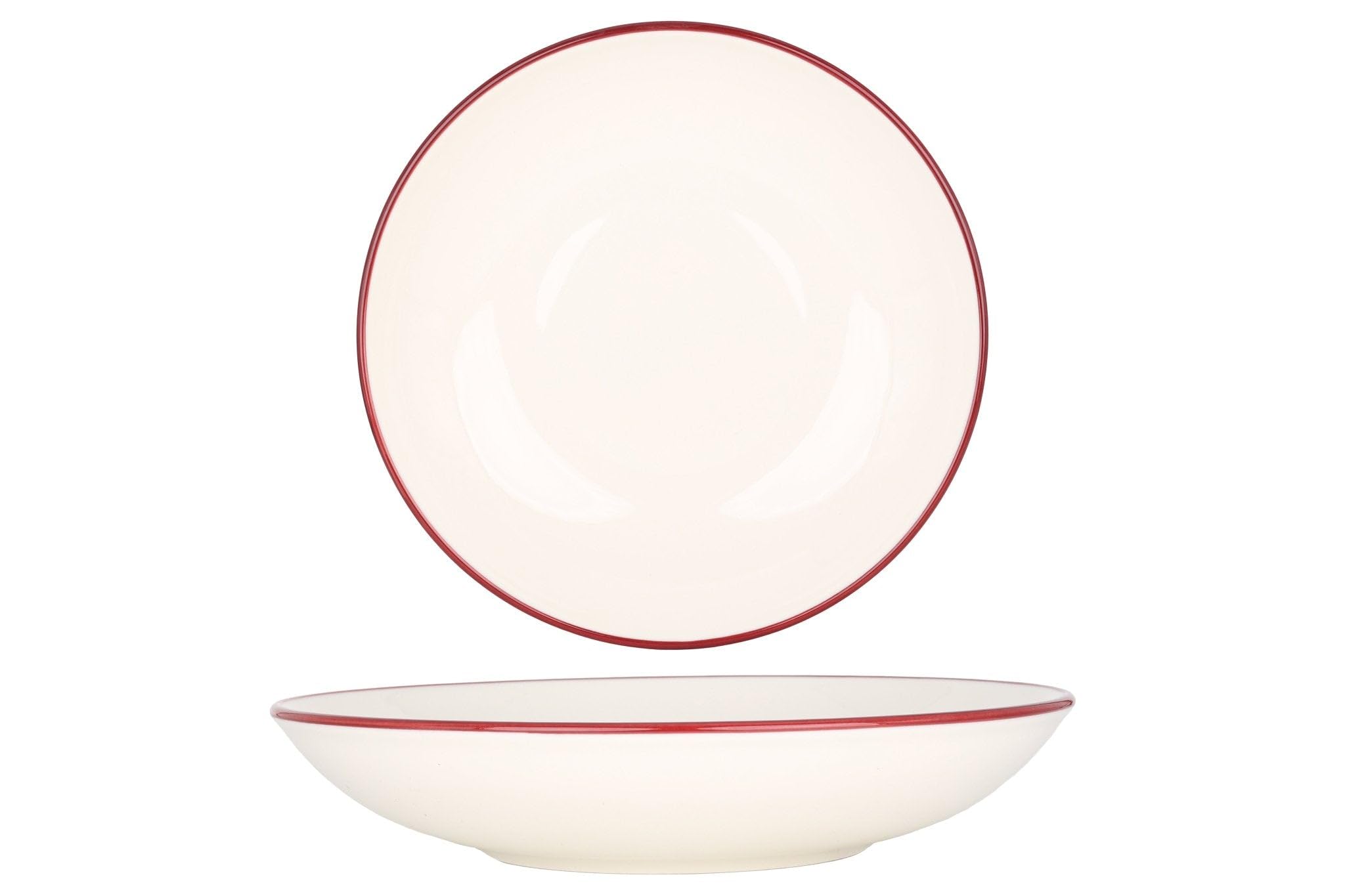 Bonna Platos hondos - Linea Burgundy - Porcelana - 25 cm (1300cc) - juego de 6