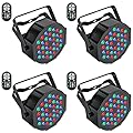 Stage Lights 36 LED Par Lights, U`King RGB Uplights Stage Lighting Indoor for Christmas Halloween Music Party Disco Wedding, Remote Control, DMX Control Sound Activated Party Lights