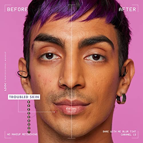 NYX PROFESSIONAL MAKEUP Bare With Me Blur Skin Tint Foundation Make Up with Matcha, Glycerin & Niacinamide - Caramel - image 6