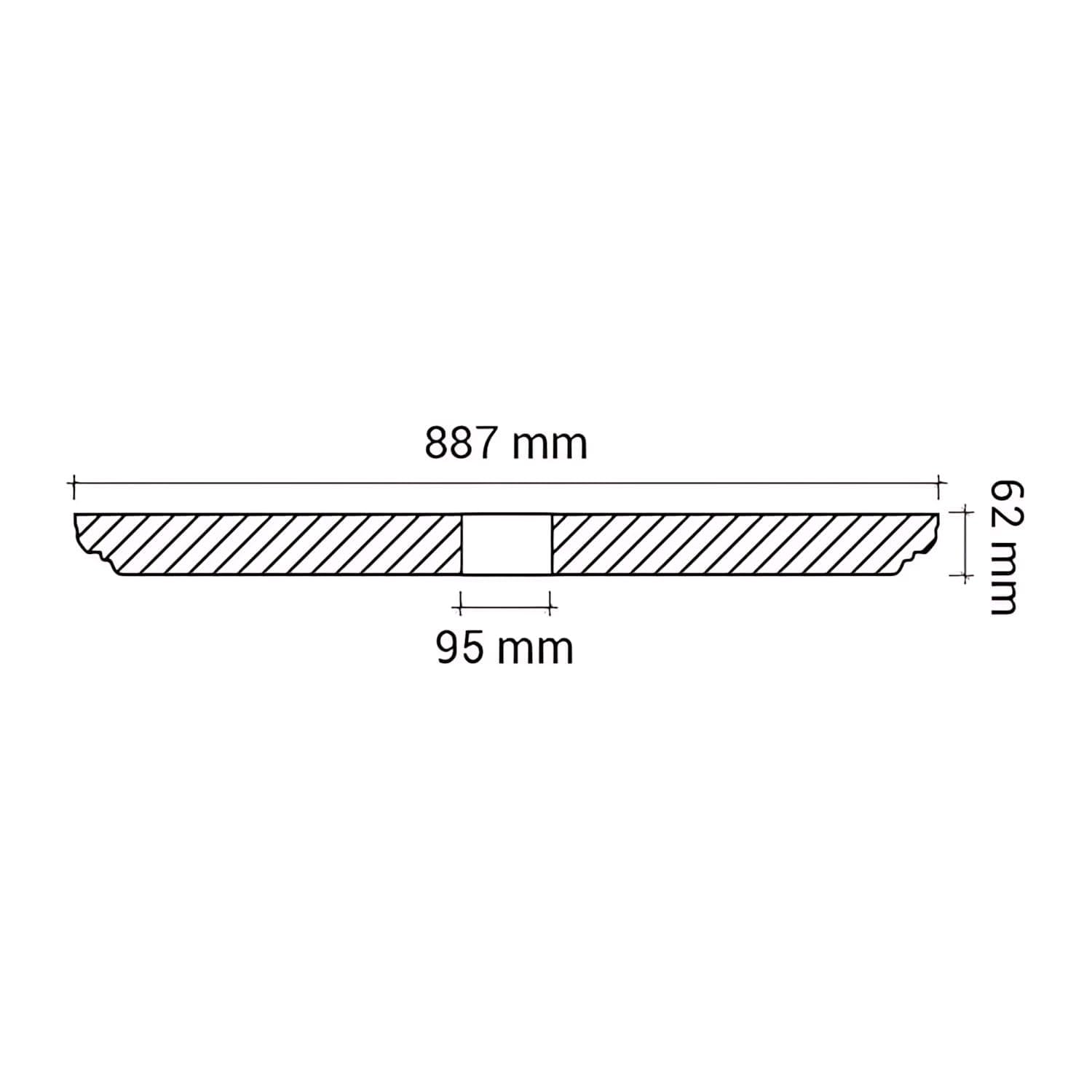 Rosace 156047 Élement Décorative Élement Pour Plafond Style Neo Classicisme Blanc 40 4 Cm