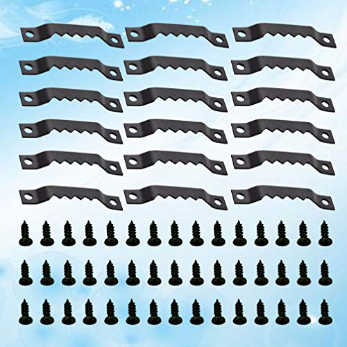 Artibetter 150 peças pequenas cabides de imagem dente de serra com orifício duplo com parafusos para