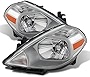 ACANII - For 2007-2012 Nissan Versa Chrome Headlights Headlamps Assembly Replacement Headlamp Driver + Passenger Side