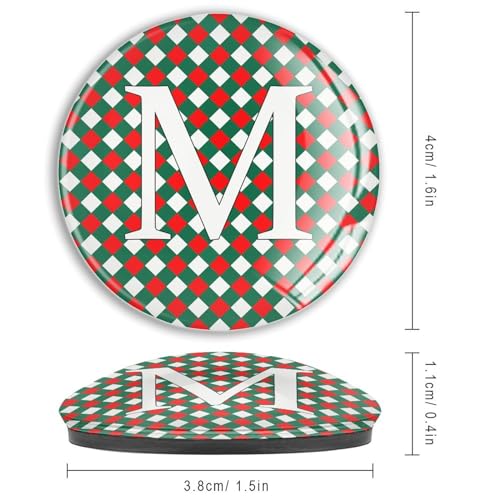 Aimants de réfrigérateur M rouges et verts pour une déco colorée